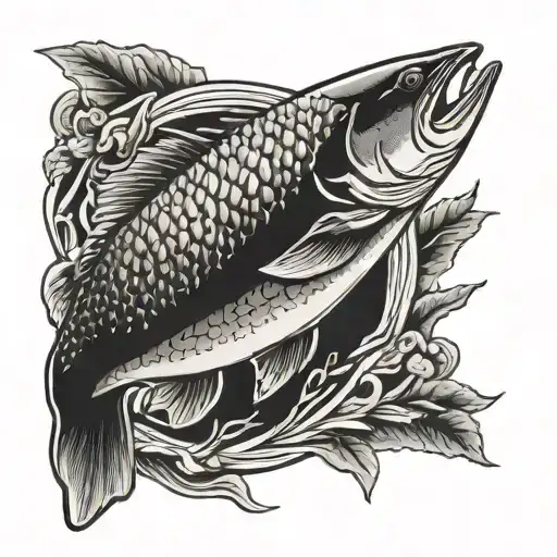 Chef Knife And Murray Cod Fish