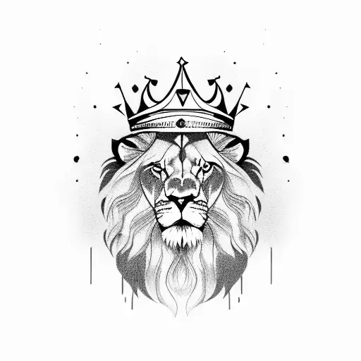 Lion With A Crown On Its Head