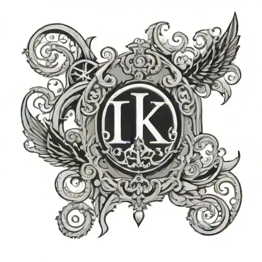 Ik On Kar Logo But Gothic Style