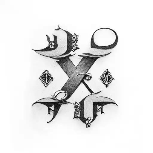 Two L Letters With A Gangster Design