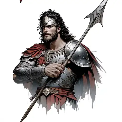 Roman Warrior With An Arrow