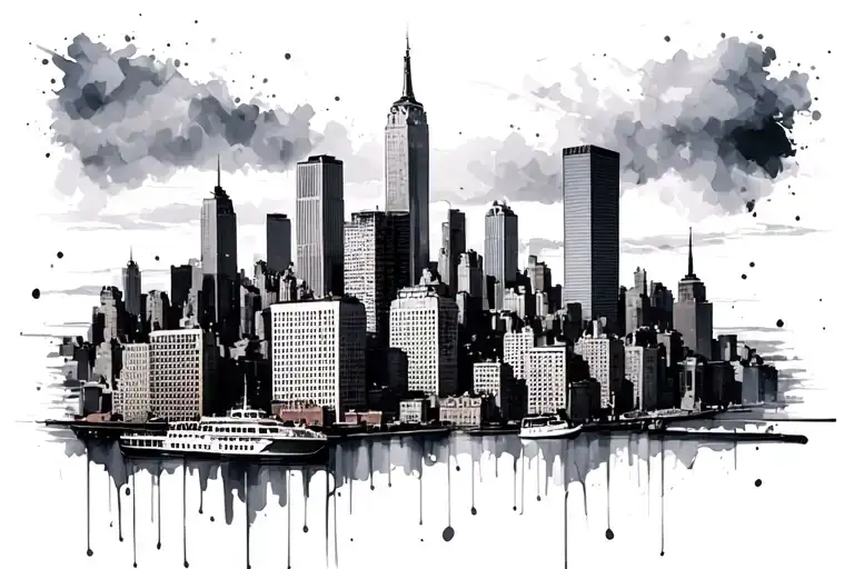 New York City Skyline Blending