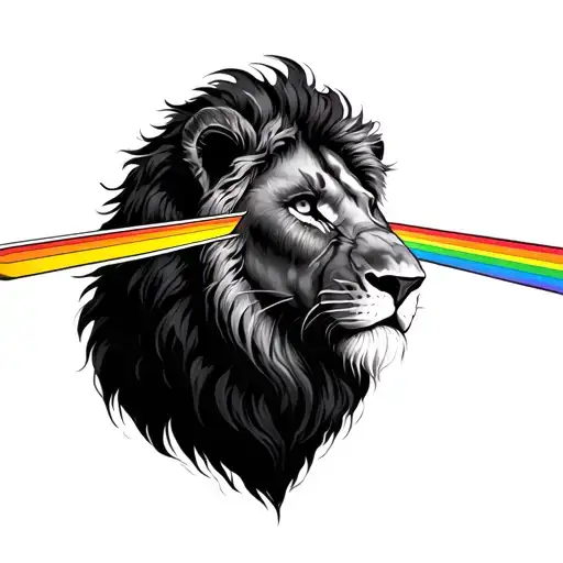 Lion And Pink Floyd Dark Side