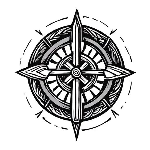 Two Solid Black Bands With A Traditional Latvian Symbol