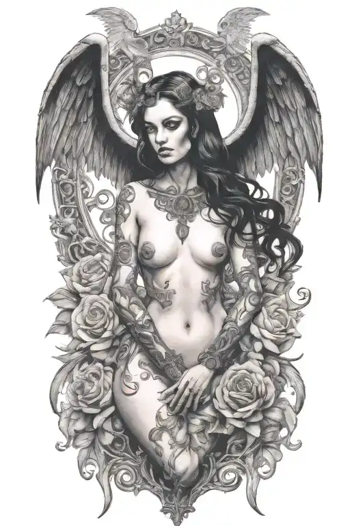 Gothic Nude Anjo