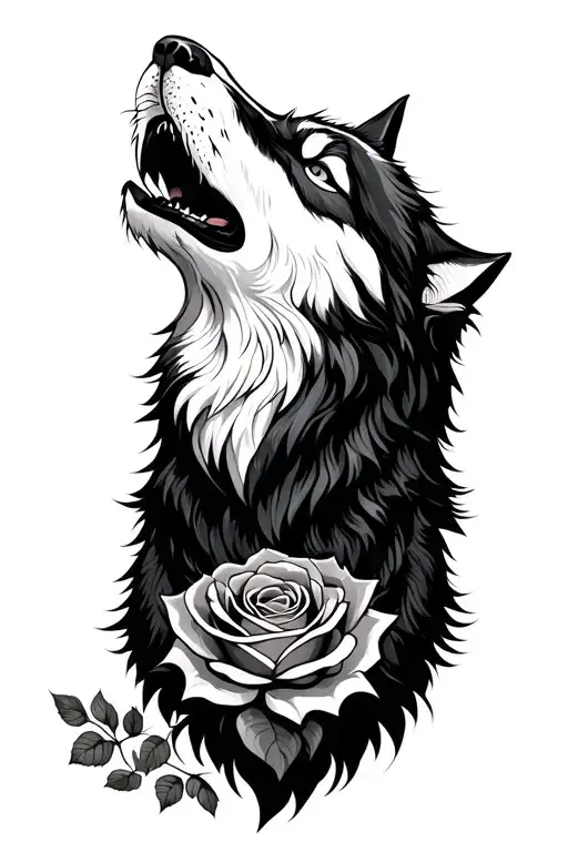 Howling Wolf Wearing A Rosery