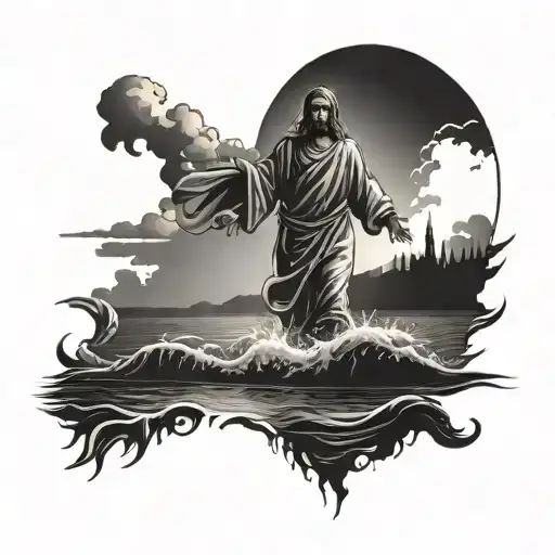 Sunrise Jesus Walking On Water