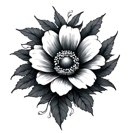 Flower And Beach Sunset