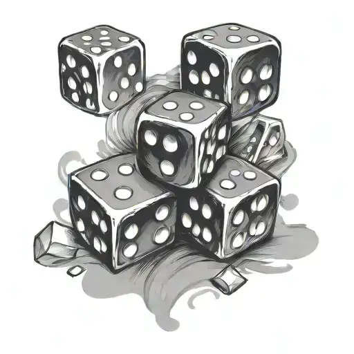 Dice Showing Sixes Pretty