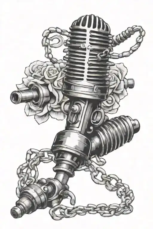 Rosary Wrapped On A Vintage Mic