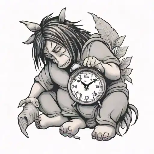 Clock And Eeyore Covering Sadness