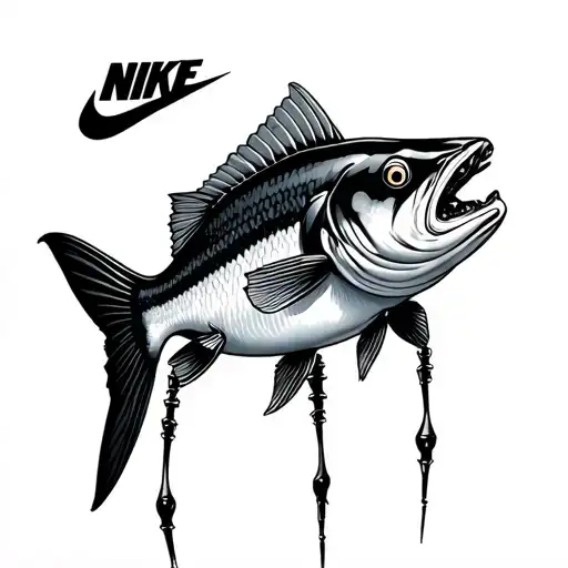 Fish With Legs And Nike Shoes