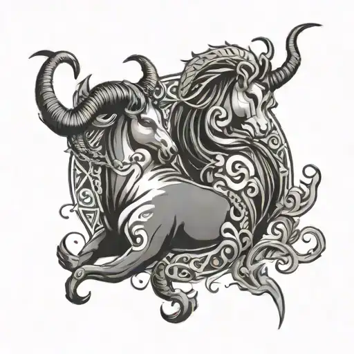 Capricorn Zodiac Sign And Cancer Zodiac Sign Intertwined