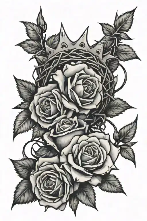 Roses Crown Of Thorns