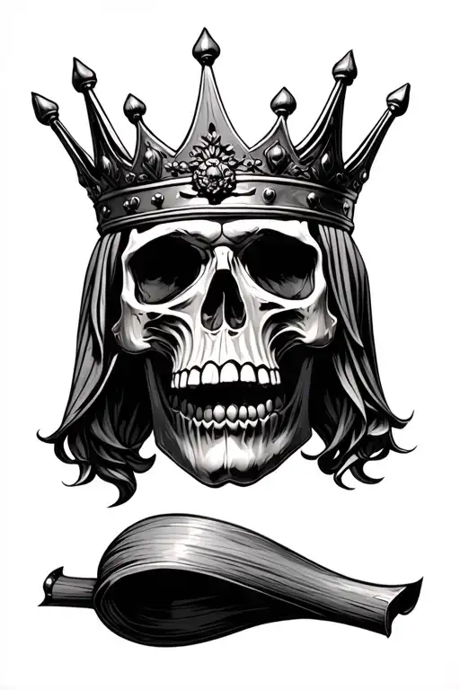 Skull Wearing Roman Crown