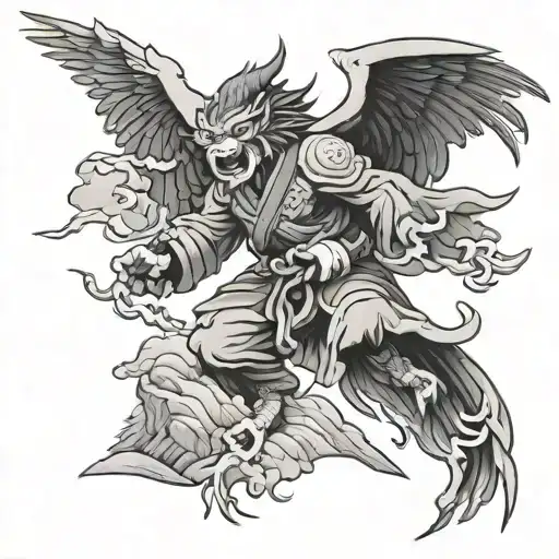 Tengu Over A Mountain