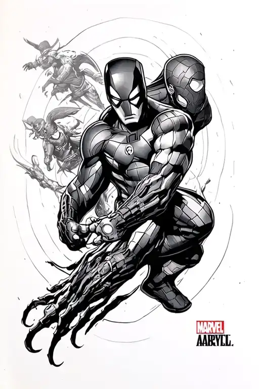 Heroes Marvel On The Whole Sleeve