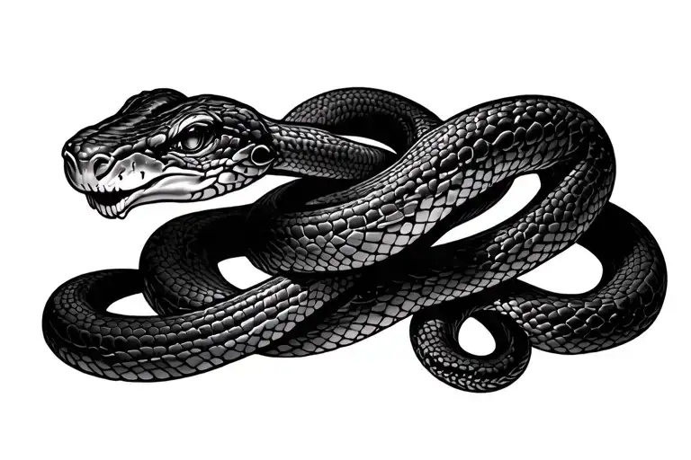 Snake Wrapping Around