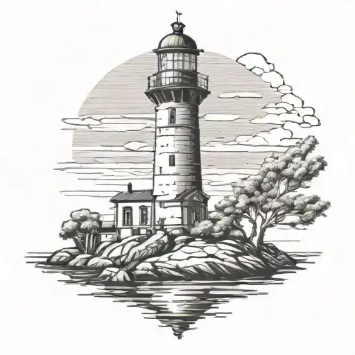 Andros Island Greece Lighthouse Standing Tall