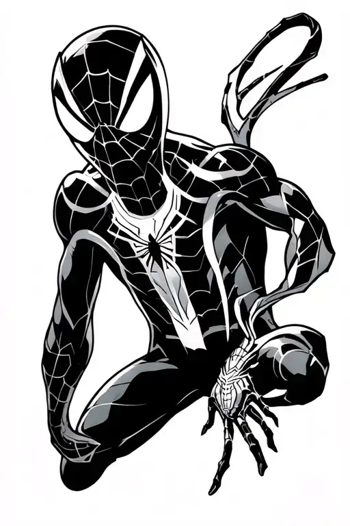 Symbiote Spider Man Tattoo Features