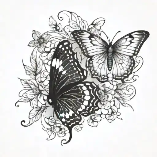 Bright Butterfly And Dark Butterfly