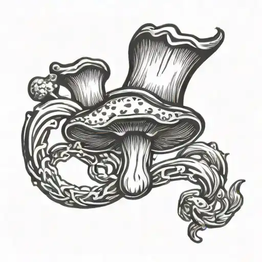 Scottish Mushroom Coat Of Arms Raised