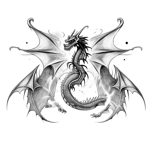 A Dragon Breathing Fire Onto A Screen Projecting Magical Visuals