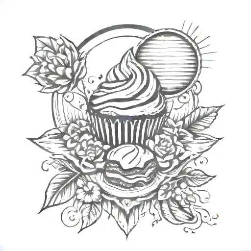 Dessert And Sun Rising