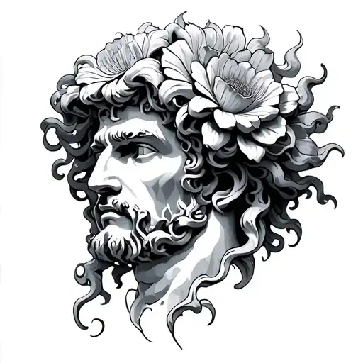The Front Side Of Zeus Sides Are The Bottom Of The Flower Medusa