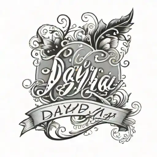The Name Dayra On A Pretty Cursive Writing