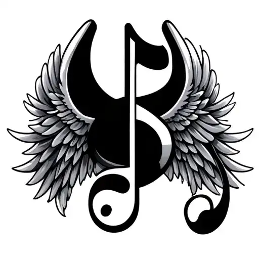 A Quarter Note Rest Music Symbol That Also Looks Like Wings