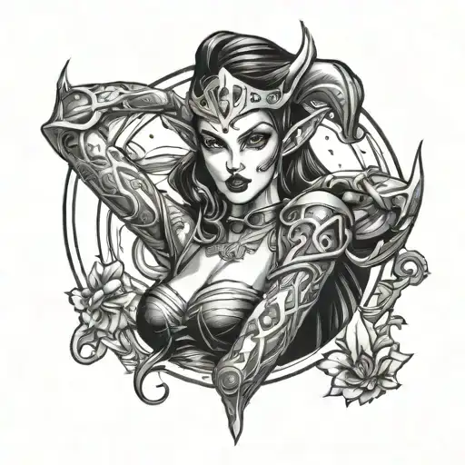 Pinup Dark Elf