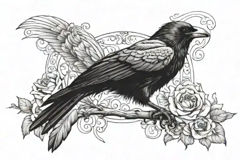 Name Labelle With Crow Perched On L