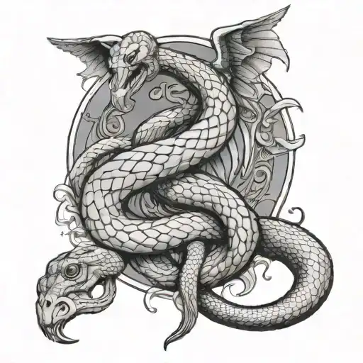 Snake With Archangel Michael