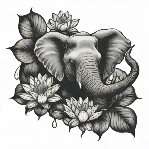 Waterlily And Elephant Head