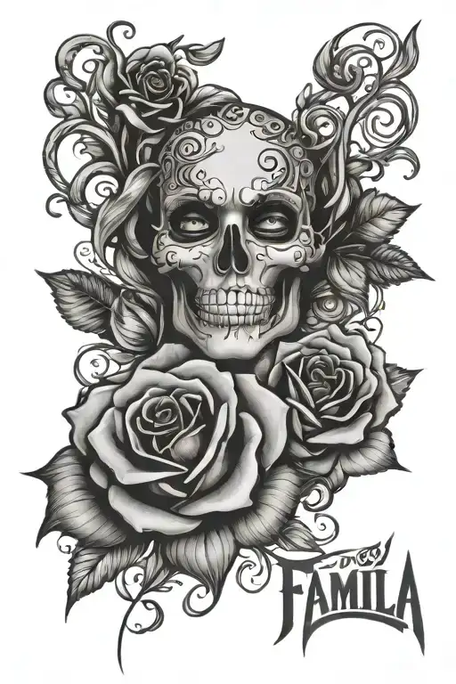 Smile Now Cry Later With The Word Familia Written With Vines