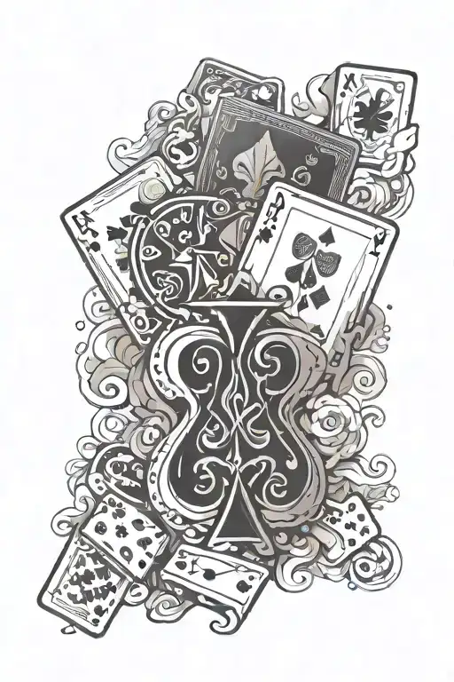 Playing Cards And Dice With The Word Pap