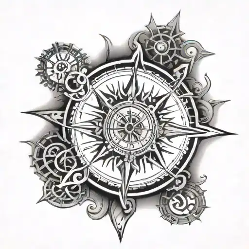 Snowflake And Compass
