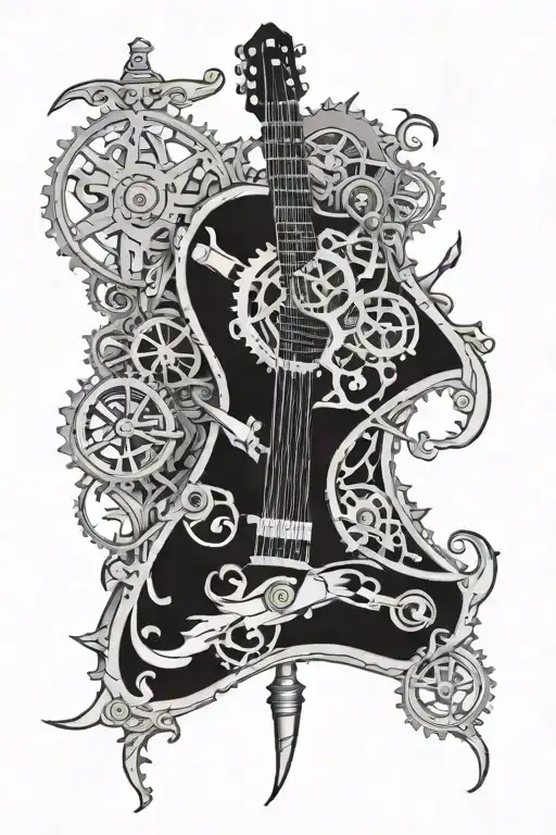 Caduceus Guitar Clock Gears