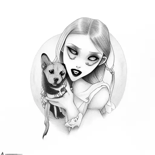 A Vampire's Girl With A Dog In Sidney