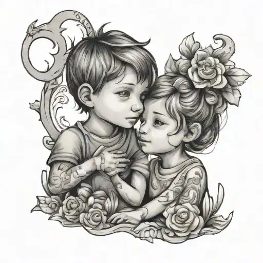 Kids Boy And A Girl And Christian