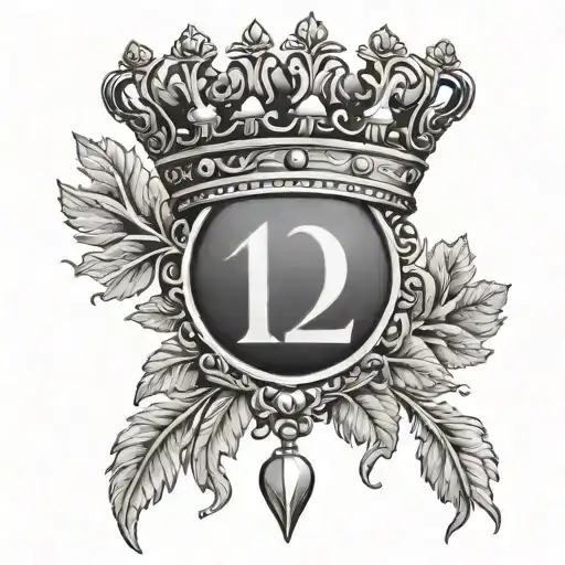 Date In Roman Numerals And A Queen's Crown