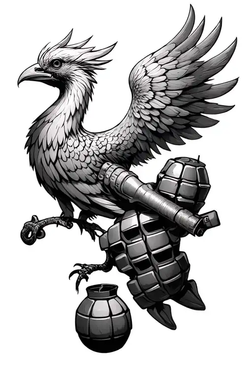 Phenix Carrying A Granade With A Semicolon Somewhere