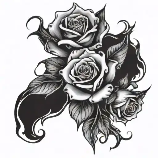 Flame And Roses Dark For Cover