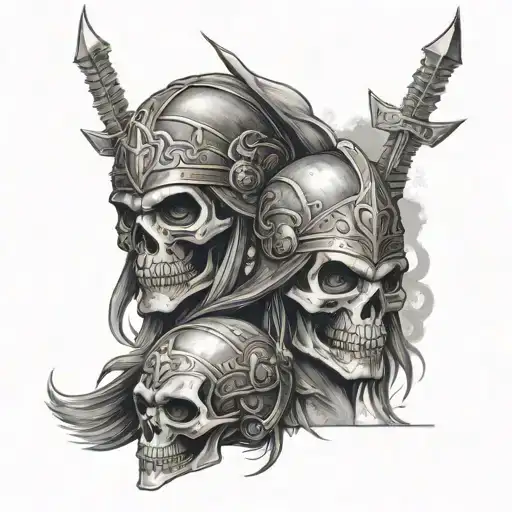 Samari Warrior Skulls