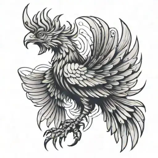 Liver Bird Spreading Wings