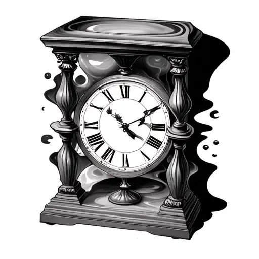 Hour Glass And Dali Melting Clock