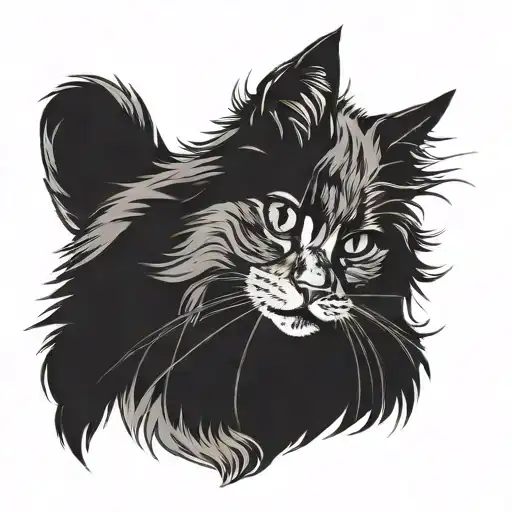 8 Month Old Long Haired Cat With A Mischievous And Endearing Attitude All In Black