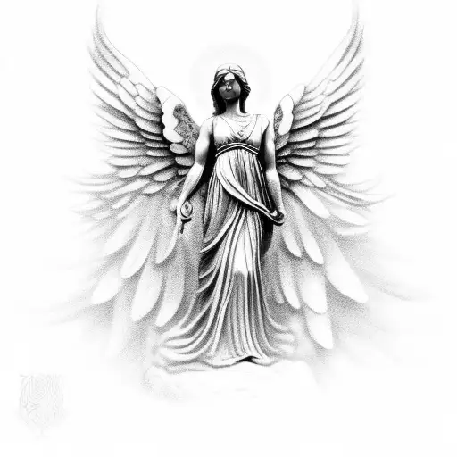 Angel Statue Crying Dark Tears