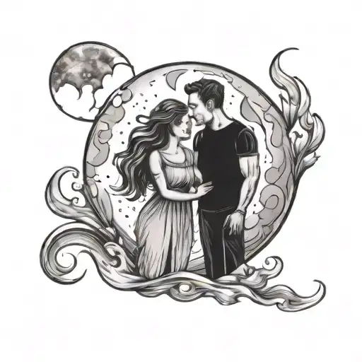 Couples Love You To The Moon